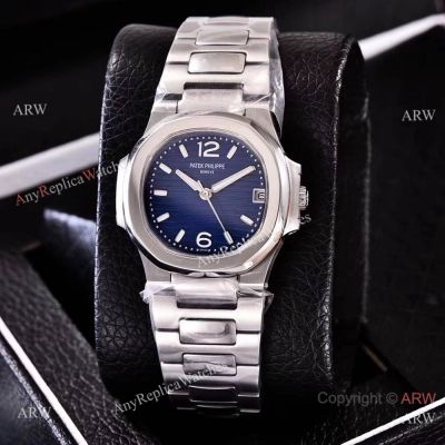 Best Replica Nautilus Patek Philippe Ladies Watch - Blue Dial